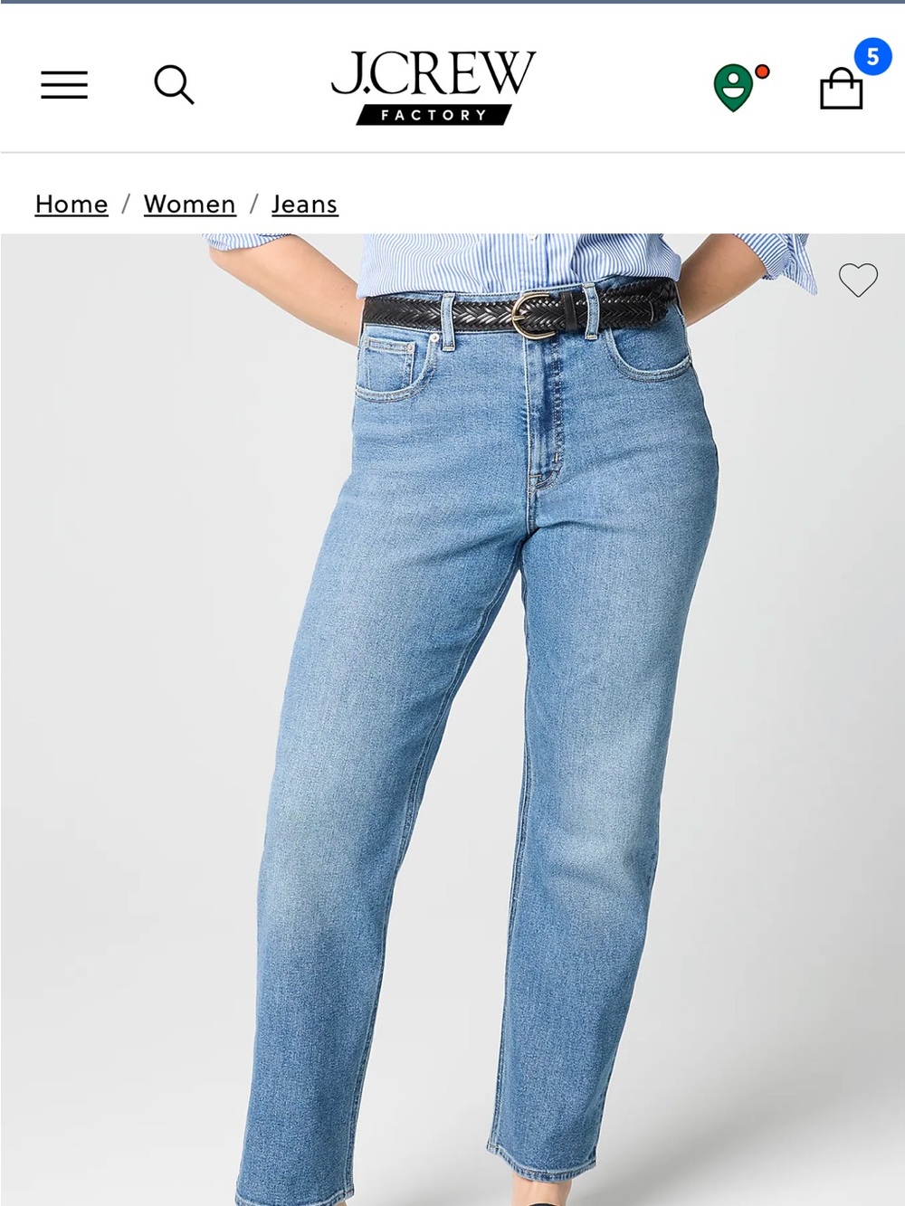 NWT J. Crew Factory Straight-Leg mid-rise Jeans in Light Blue Wash